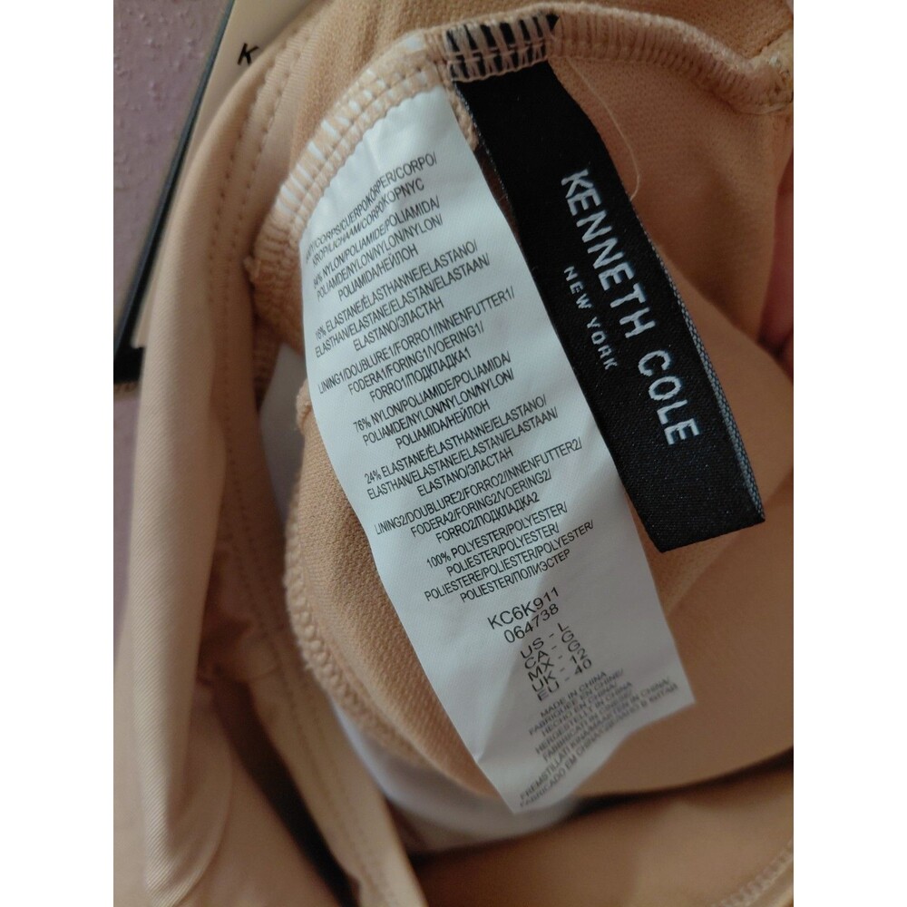 Kenneth Cole Tummy Toner One Piece Nude Swimsuit Sz L New With Tags Halter Top - Picture 6 of 13